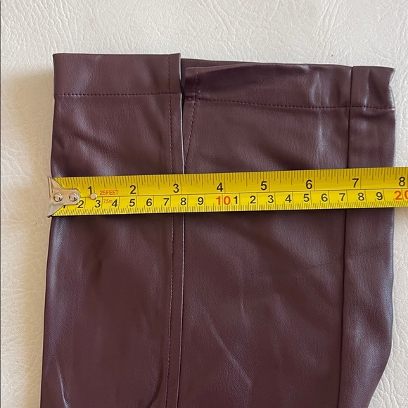 Amanda Steele Faux Leather Pants, Brown High-Waisted with Side Pockets. Sz S - Picture 4 of 11